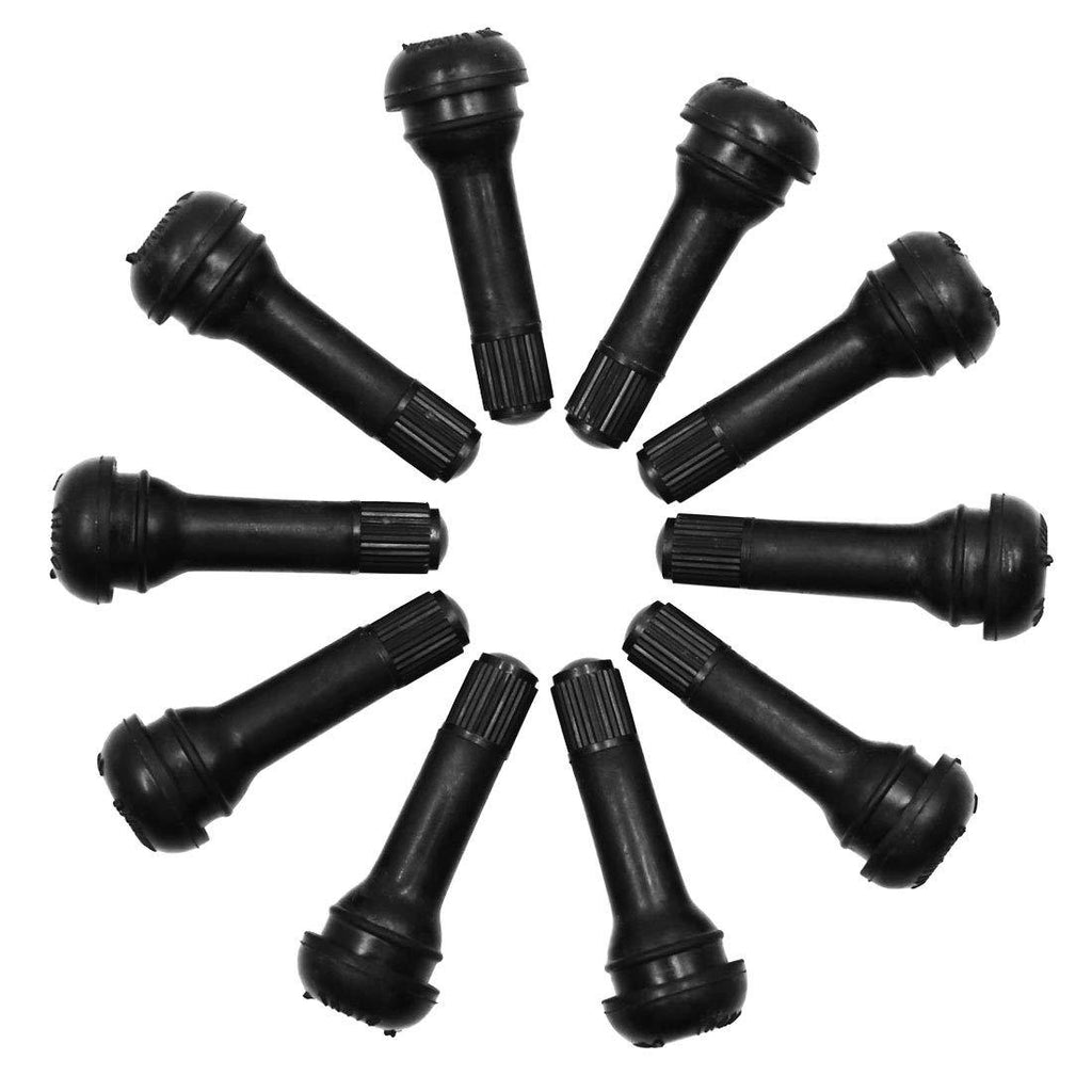 uxcell 10PCS TR414 Tire Rubber Valve Stem Snap in Valve Stems Caps Black for Cars Trucks Motorcycles - LeoForward Australia