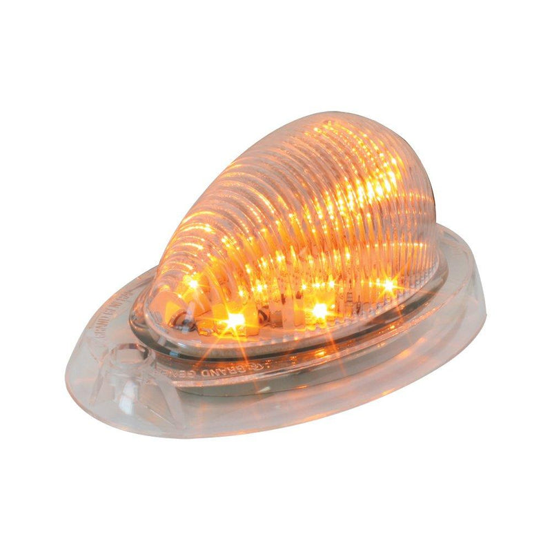  [AUSTRALIA] - GG Grand General 76371 Oval Amber/Clear Side Marker/Turn 12-LED Light for FL Model w/o Bezel