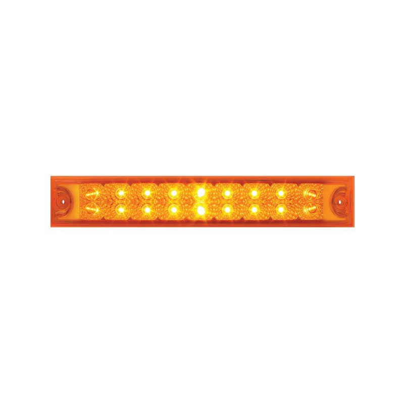  [AUSTRALIA] - Grand General 76985 Amber 12" Double Row Spyder 18-LED Park/Turn/Clearance Sealed Light Bar Amber/Amber Light Only