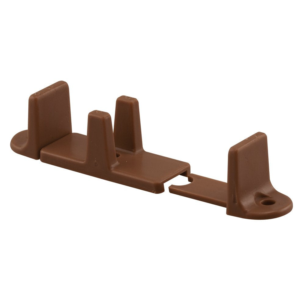  [AUSTRALIA] - Prime-Line N 7384 Bypass Door Guide, 1-Inch High, Adjustable, Dark Brown,(Pack of 2)