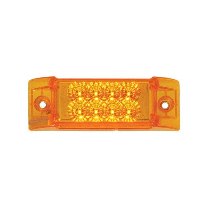  [AUSTRALIA] - Grand General 77660 Amber Rectangular Spyder 8-LED Marker and Clearance Sealed Light Amber/Amber