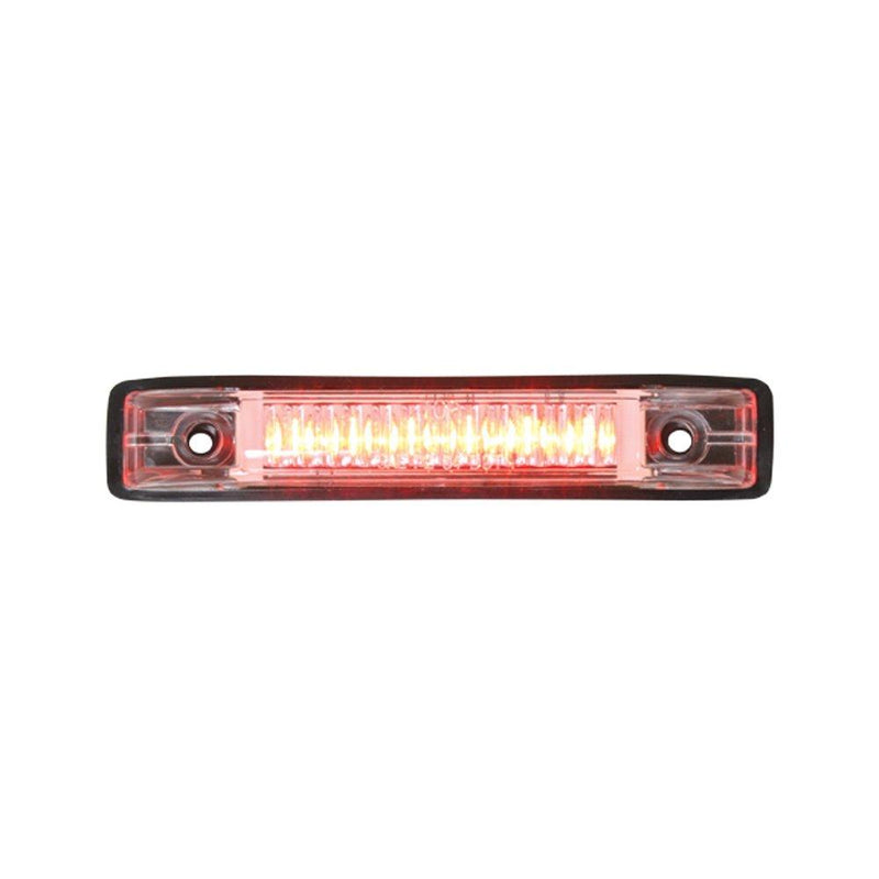  [AUSTRALIA] - Grand General 77653 Red Thin Line 6-LED Marker and Clearance Sealed Light with Clear Lens Red/Clear