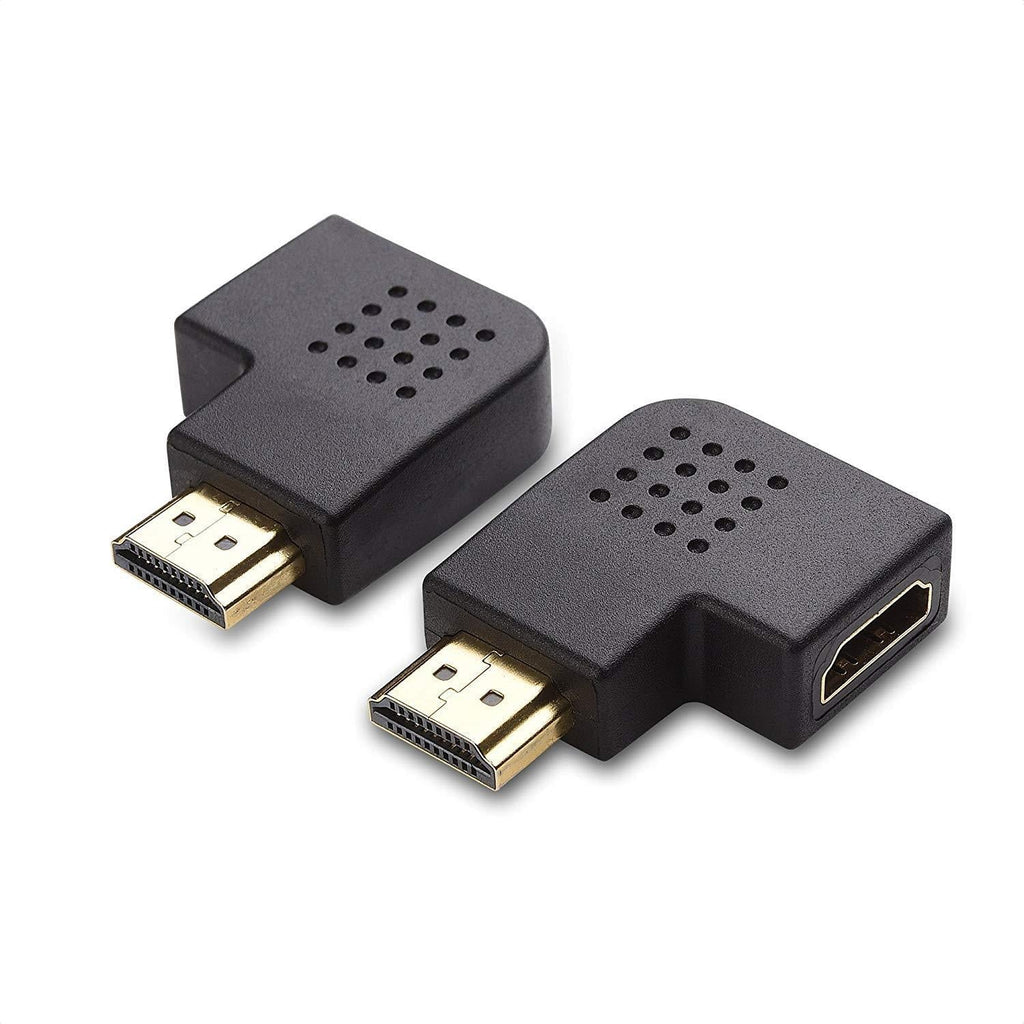  [AUSTRALIA] - Cable Matters Combo Pack Flat Right Angle HDMI Adapter (HDMI 90 Degree Adapter) with 4K and HDR Support
