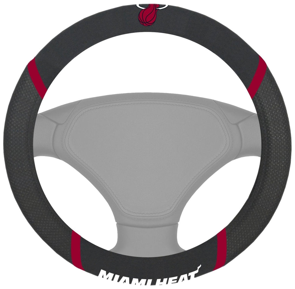  [AUSTRALIA] - FANMATS NBA Miami Heat Polyester Steering Wheel Cover
