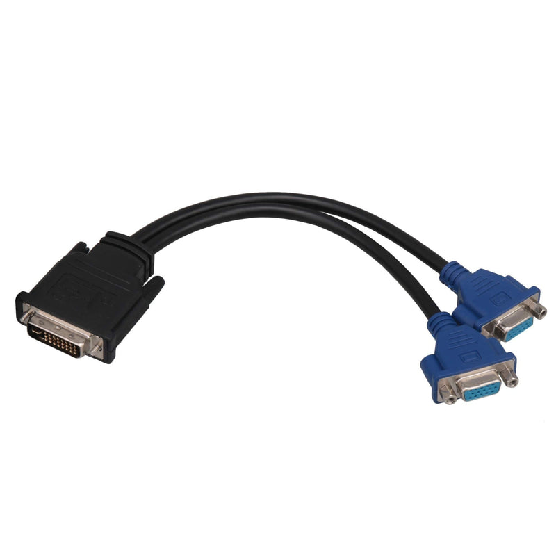 BQLZR DVI-Male DVI-I to VGA Female Monitor Video Splitter Adapter Cable Black Plastic(See Details) - LeoForward Australia