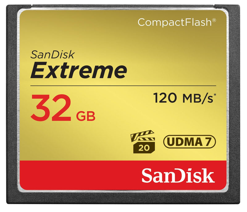  [AUSTRALIA] - SanDisk Extreme 32GB Compact Flash Memory Card UDMA 7 Speed Up To 120MB/s- SDCFXS-032G-X46