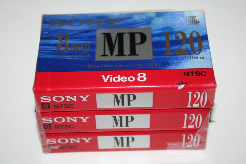  [AUSTRALIA] - SONY 8mm Video Cassette Tape P6-120MP - 120 Minutes (3 pack)