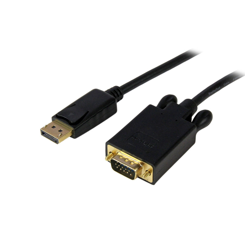  [AUSTRALIA] - StarTech.com 3ft (1m) DisplayPort to VGA Cable - Active DisplayPort to VGA Adapter Cable - 1080p Video - DP to VGA Monitor Cable - DP 1.2 to VGA Converter - Latching DP Connector (DP2VGAMM3B) 3 ft / 1 m