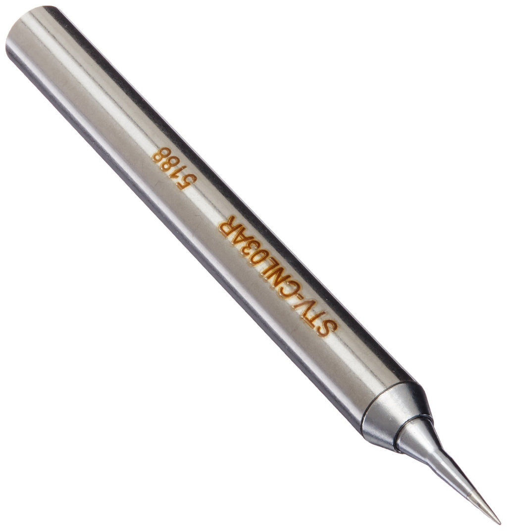  [AUSTRALIA] - Metcal STV-CNL03AR Series SxV Hand Soldering Tip for Temperature Sensitive Applications, 690°F Maximum Tip Temperature, Conical Long Reach Original Easy Access Geometry, 0.3mm Tip Size, 18.4mm Tip Length