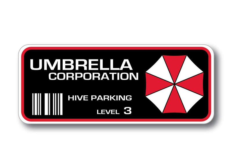  [AUSTRALIA] - StickyChimp Resident Evil Umbrella Corp. Parking Decal Vinyl Decal Bumper Sticker 2"x5"