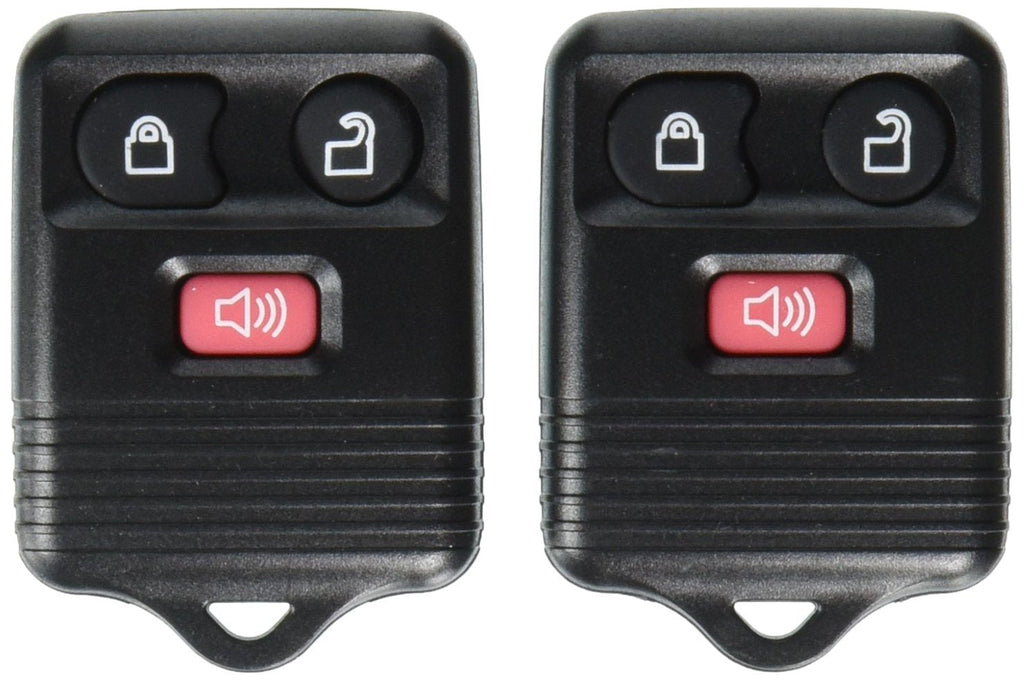  [AUSTRALIA] - Replacement Pair Three Button Keyless Entry Remotes for Ford Vehicles - Black