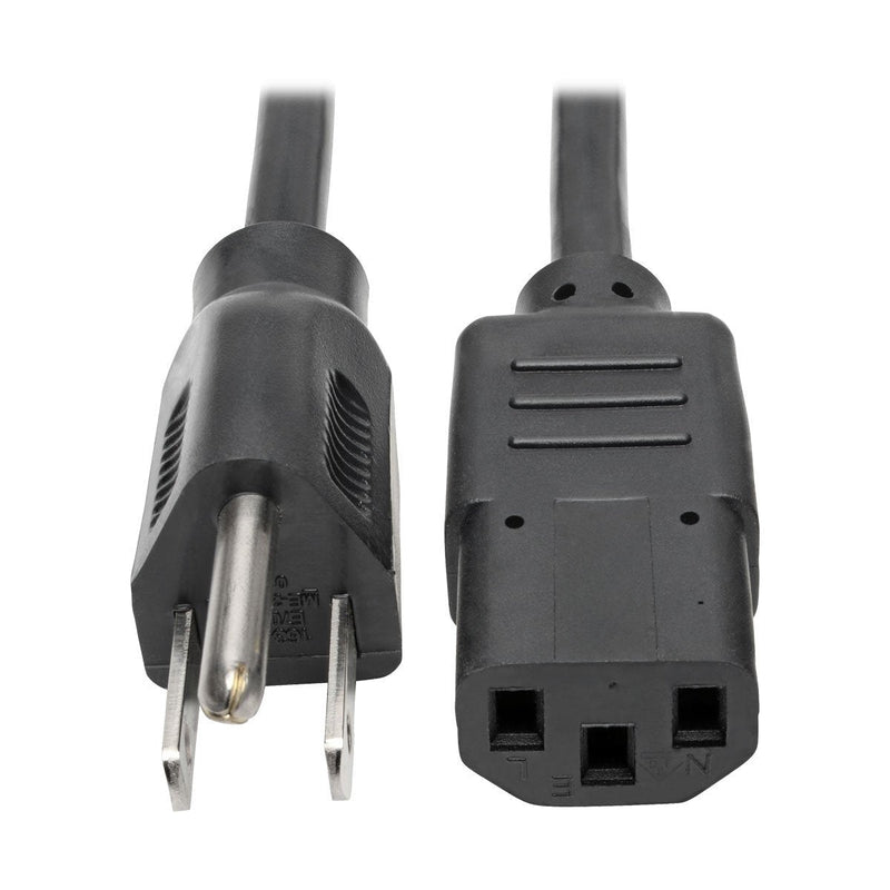 Tripp Lite Standard Computer Power Cord 10A,18AWG (NEMA 5-15P to IEC-320-C13) 20-ft.(P006-020) Black 20ft. - LeoForward Australia