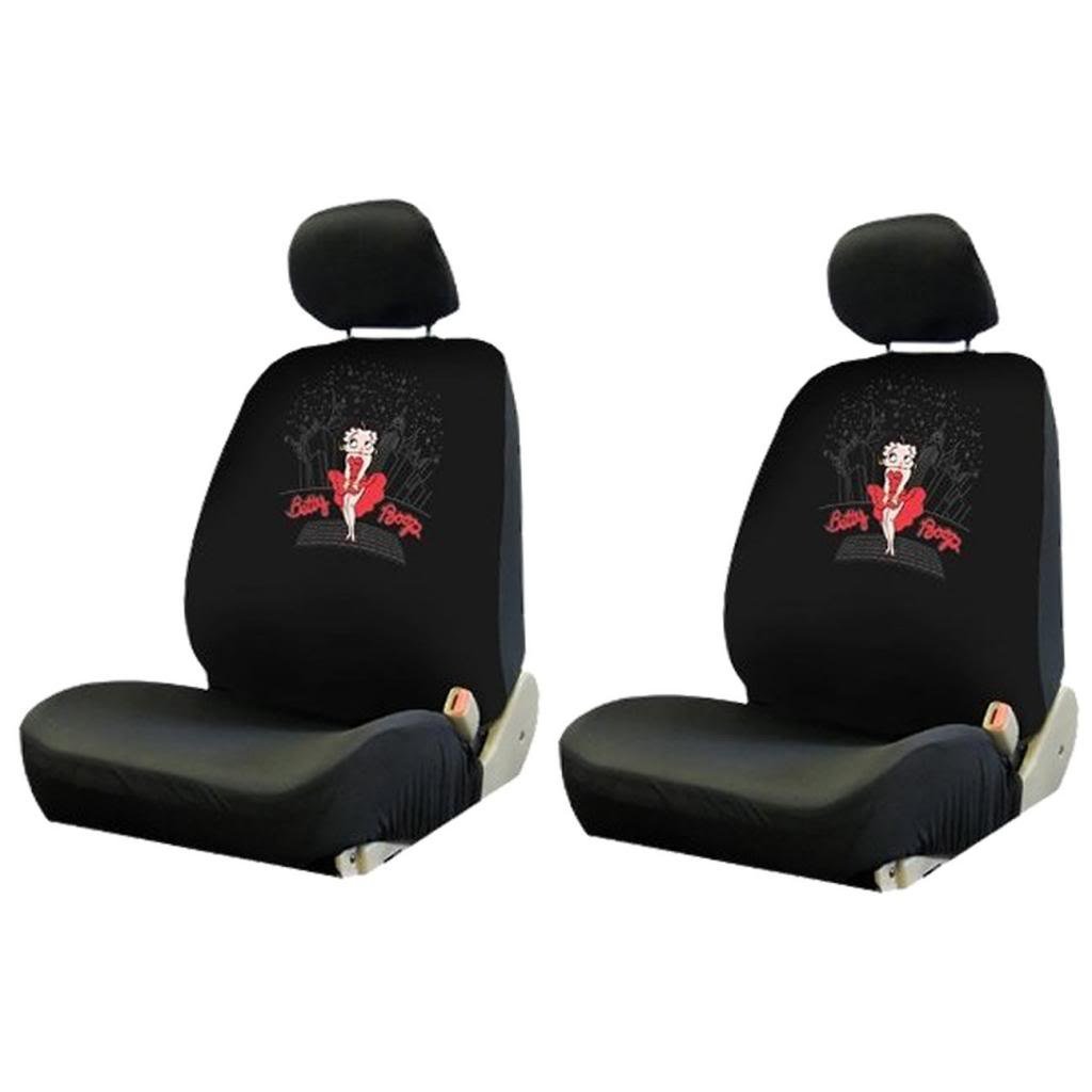  [AUSTRALIA] - U.A.A. INC. Betty Boop Skyline Lowback Front Bucket Seat Covers Set Universal Fit