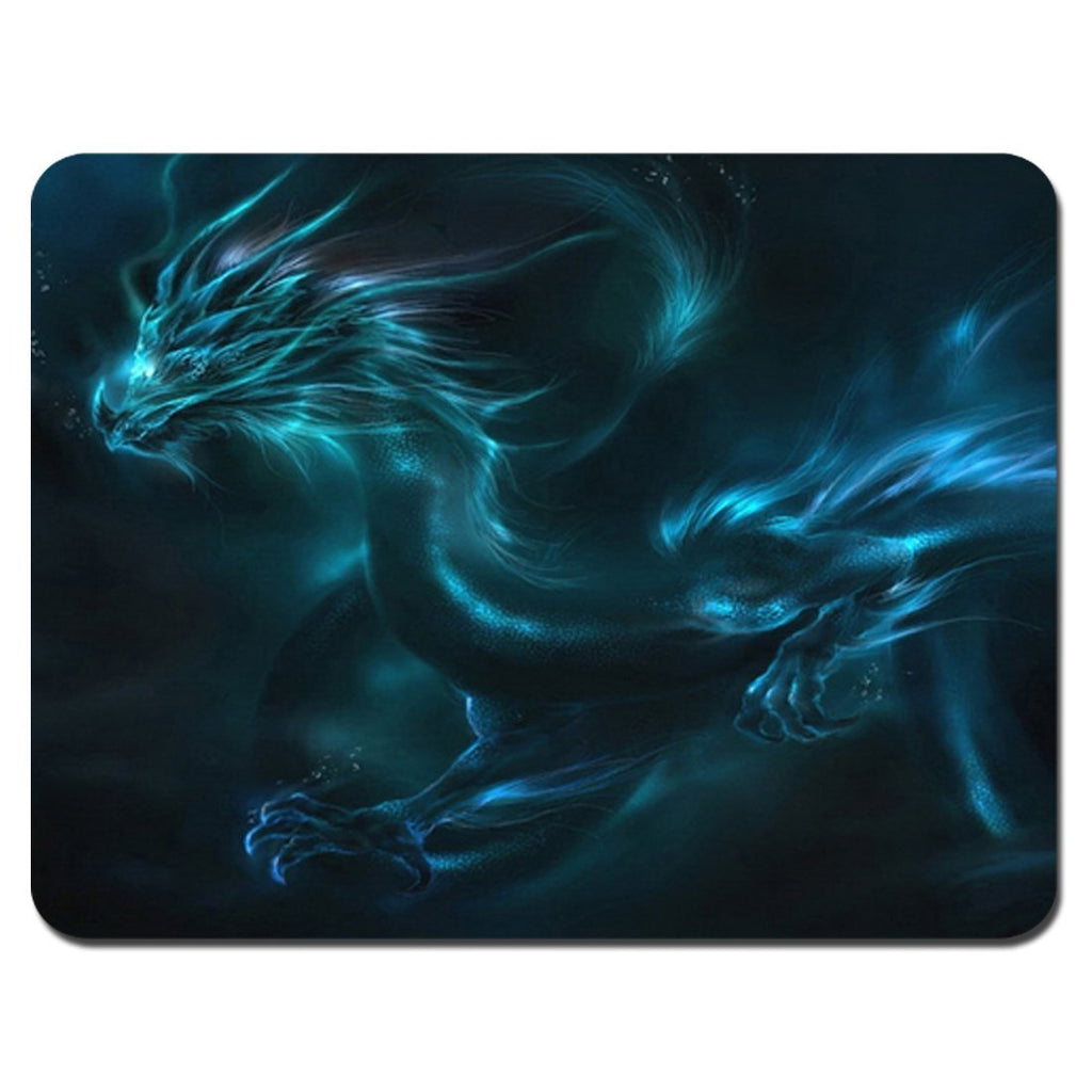 Meffort Inc Standard 9.5 x 7.9 Inch Mouse Pad - Blue Dragon - LeoForward Australia