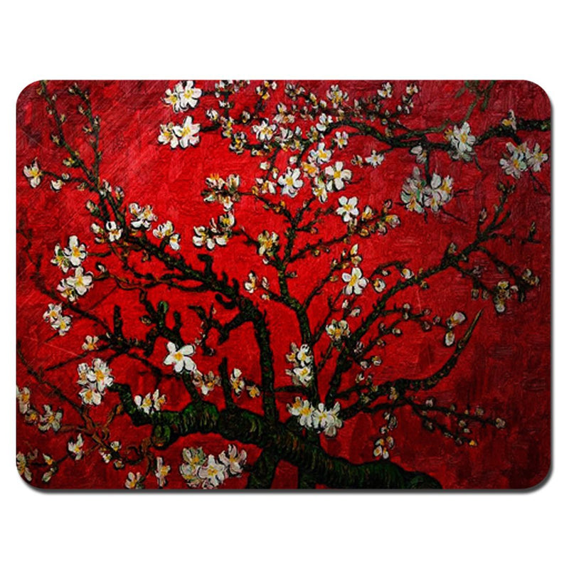 Meffort Inc Standard 9.5 x 7.9 Inch Mouse Pad - Vincent Van Gogh Cherry Blossoming - LeoForward Australia