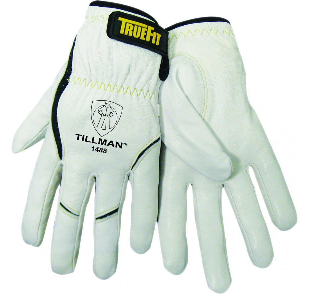  [AUSTRALIA] - John Tillman 1488 M True Fit Medium Top Grain Kevlar/Goatskin Super Premium Grade TIG Welders' Glove with Elastic Cuff, V Design Thumb/Hook/Loop Closure, English, 15.34 Fl. Oz, Plastic, 1 x 12 x 5, Model:1488 M - MEDIUM