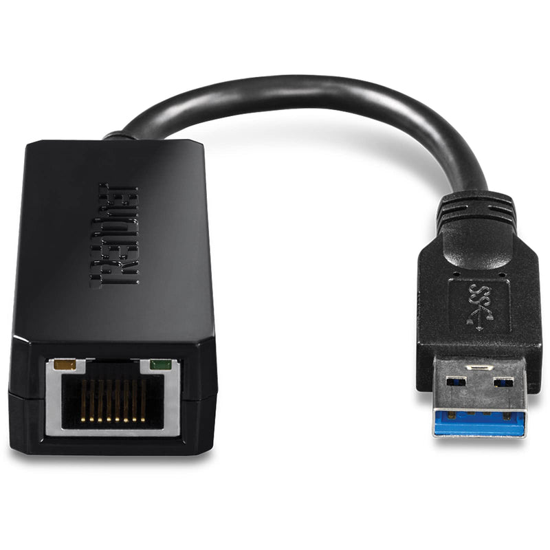  [AUSTRALIA] - TRENDnet USB 3.0 to Gigabit Ethernet Adapter, Full Duplex 2Gbps Ethernet Speeds, Up to 1Gbps, USB to Gigabit Ethernet Adapter, USB-A, Windows Compatible, USB Powered, Black, TU3-ETG