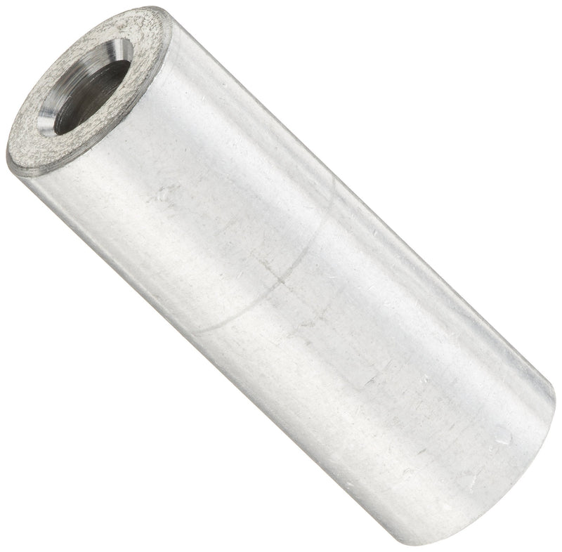 Round Spacer, Aluminum, Plain Finish, #8 Screw Size, 3/8" OD, 0.166" ID, 1" Length (Pack of 10) - LeoForward Australia