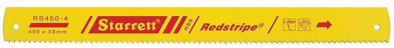 Starrett RS450-4 Redstripe Solid High Speed Steel Power Hacksaw Blade, 0.075" Thick, 4 TPI, 18" Length x 1-1/2" Width - LeoForward Australia