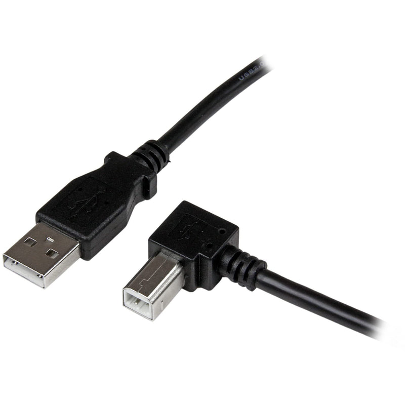  [AUSTRALIA] - StarTech.com 1m USB 2.0 A to Right Angle B Cable Cord - 1 m USB Printer Cable - Right Angle USB B Cable - 1x USB A (M), 1x USB B (M) (USBAB1MR) Right Angled Connector 3 ft / 1m