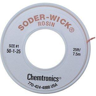  [AUSTRALIA] - Chemtronics 50-1-25 Soder-Wick Rosin Desoldering Braid.030", 25ft