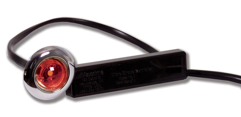  [AUSTRALIA] - Maxxima M09370R Red 1" Round Auxiliary Micro-Strobe LED Light with 11 Flash Patterns