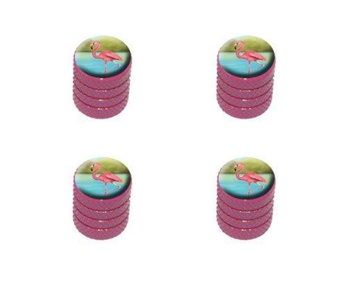 Graphics and More Flamingo Tire Rim Wheel Aluminum Valve Stem Caps - Pink Color - LeoForward Australia