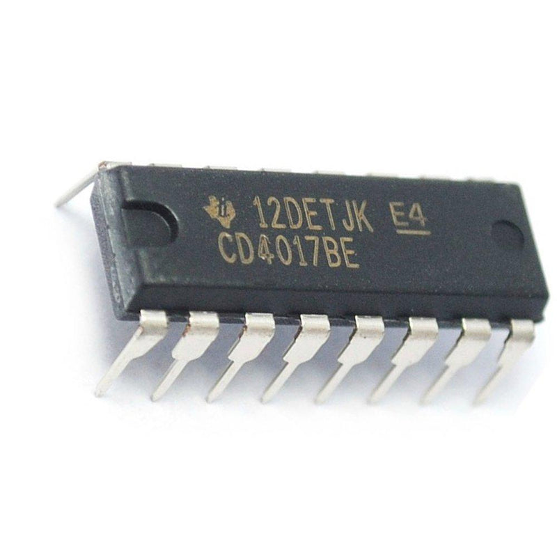 Texas Instruments CD4017BE CD4017 CMOS Decade Counter with 10 Decoded Outs (Pack of 5) - LeoForward Australia