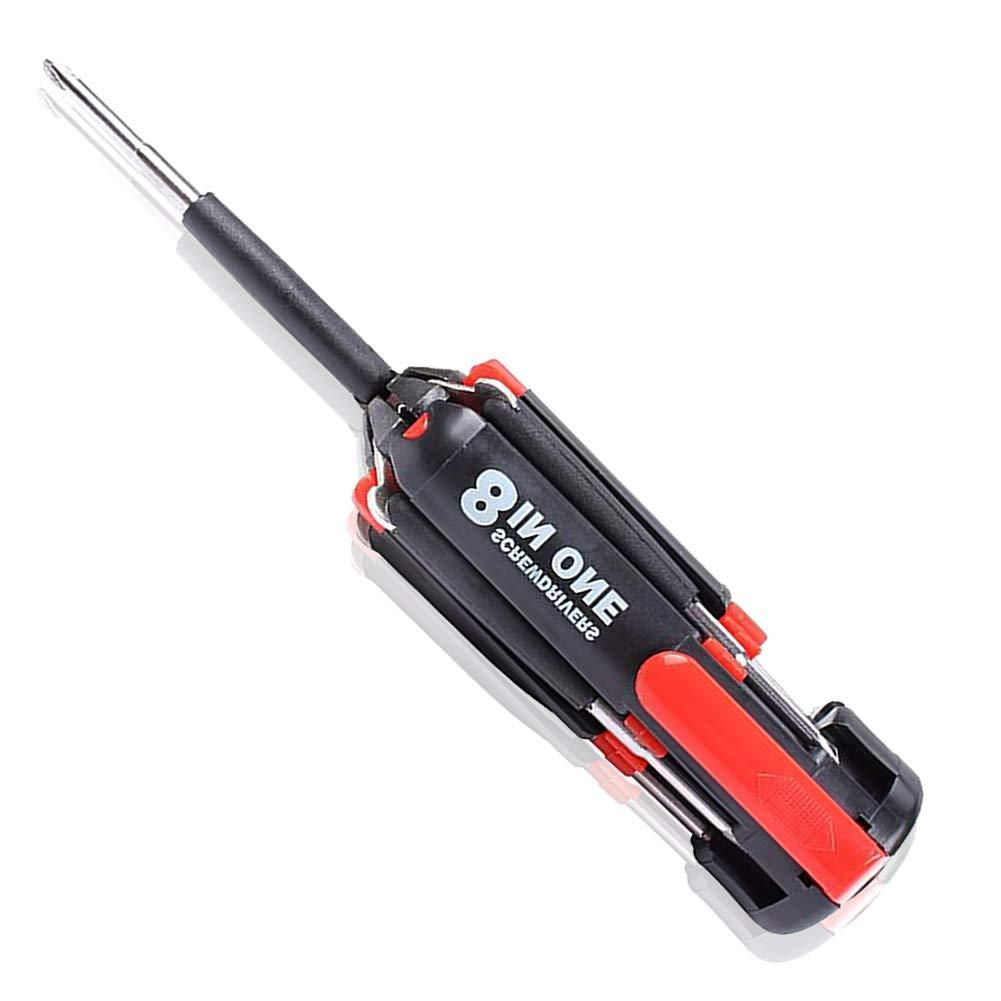 8 in 1 Multi Portable Screwdriver Tools Set with 6 LED Torch - LeoForward Australia