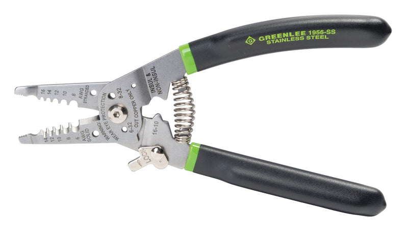  [AUSTRALIA] - Greenlee Hand Tools Stainless Steel Wire Stripper Pro (1956-SS), 6-14AWG