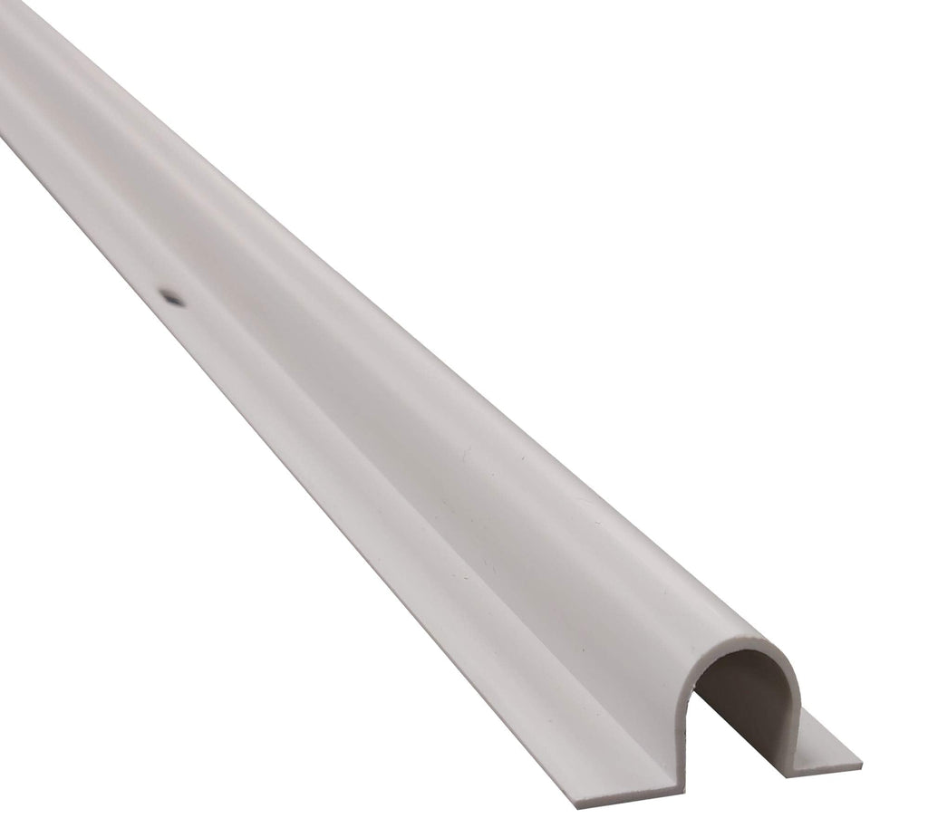  [AUSTRALIA] - Electriduct 1" Plastic Flanged Wire Guard Cable Raceway - (1 x 5FT Stick = 5 Feet) - White 1 x 5FT Stick White - 1 Inch