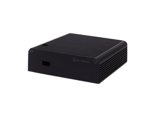  [AUSTRALIA] - Silverstone Tek Aluminum NUC Case with Top Cover Heat-Pipe, 1x HDMI Port and 2X Display Ports - Black PT14B-H1D2