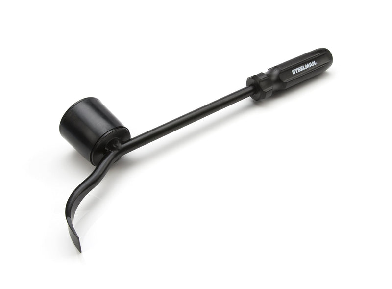  [AUSTRALIA] - Steelman HubCap Remover Auto Tool for Mechanics, Heavy-Duty Steel, Large/Rubber Hammer Face, Wide Prying Blade, Knobbed Handle HubCap Remover Knobbed Handle