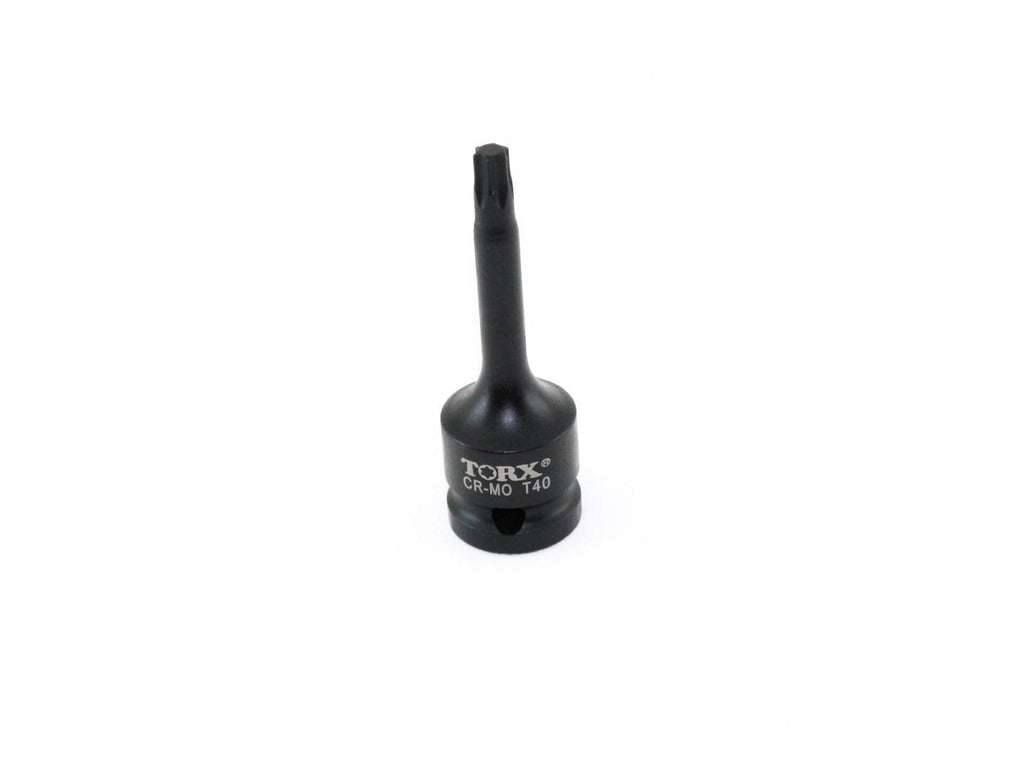  [AUSTRALIA] - TEMO T40 3 Inch (76 mm) Long Torx Star 6 Point Black Impact Bit Socket Auto Repair Tool 1/2 Inch (12.7 mm) Square Drive