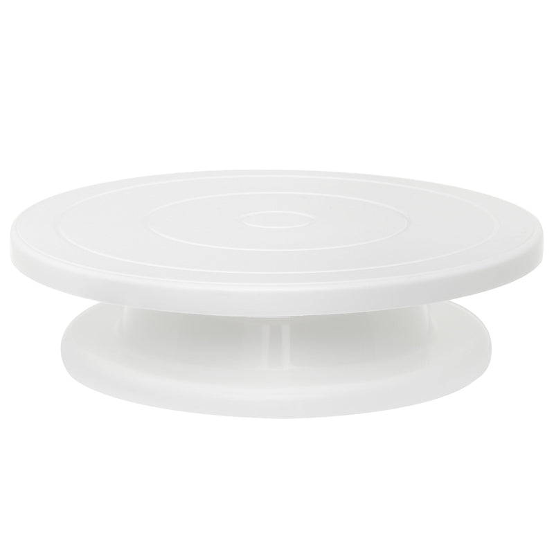  [AUSTRALIA] - Ateco Revolving Cake Decorating Stand, Plastic Turntable and Base, 11-Inch Round, White #608 11" Round, Plastic Base