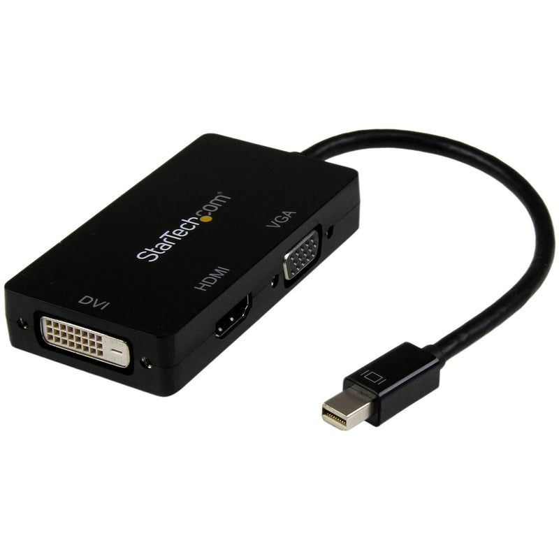 StarTech.com 3 in 1 Mini DisplayPort Adapter - 1080p - Mini DP/Thunderbolt to HDMI/VGA/DVI Splitter for Your Monitor (MDP2VGDVHD) Black Mini DisplayPort (Input) - LeoForward Australia