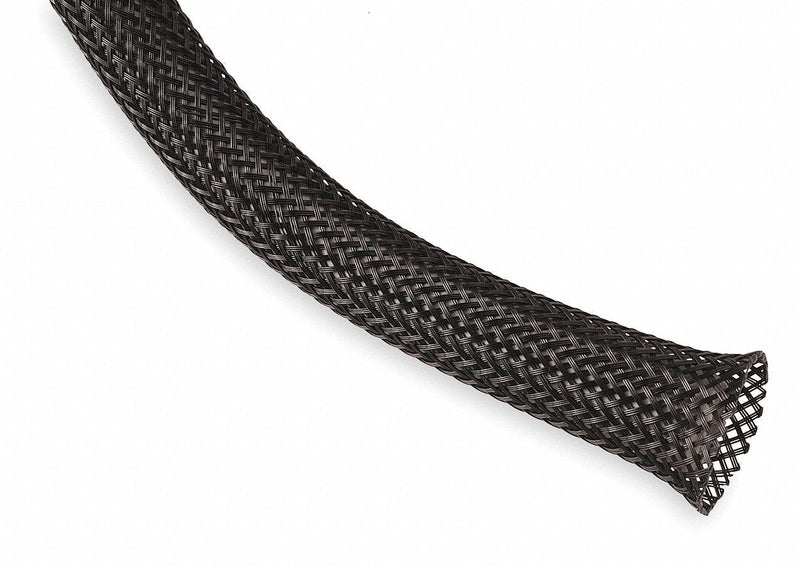  [AUSTRALIA] - Braided Sleeving, 0.125 in, 10 Ft, Black