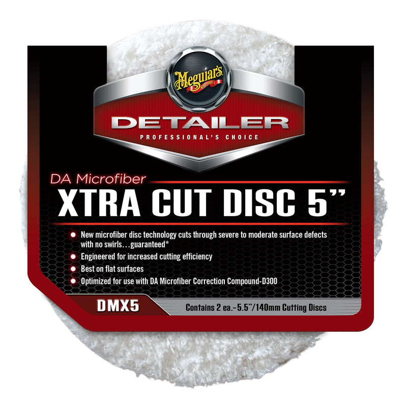  [AUSTRALIA] - MEGUIAR'S DMX5 DA (Dual Action) Microfiber 5" Xtra Cut Disc, 2 Pack, Beige