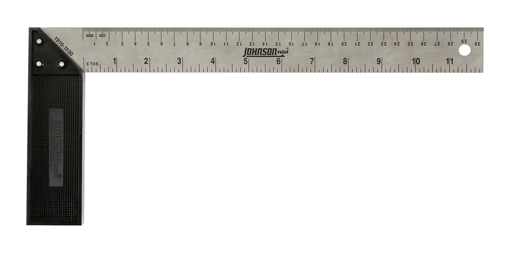 Johnson Level & Tool 1910-1200 Plastic Handle Try, 12-Inch 12 Inch - LeoForward Australia