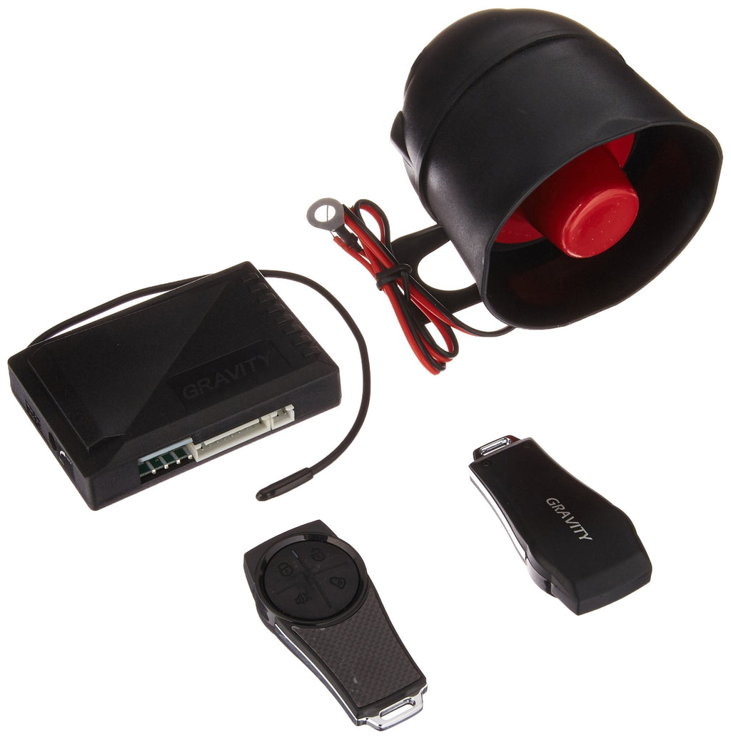  [AUSTRALIA] - Unknown Gravity Car Alarm & Keyless Entry System w/Internal Shock Sensor G1SX, Black