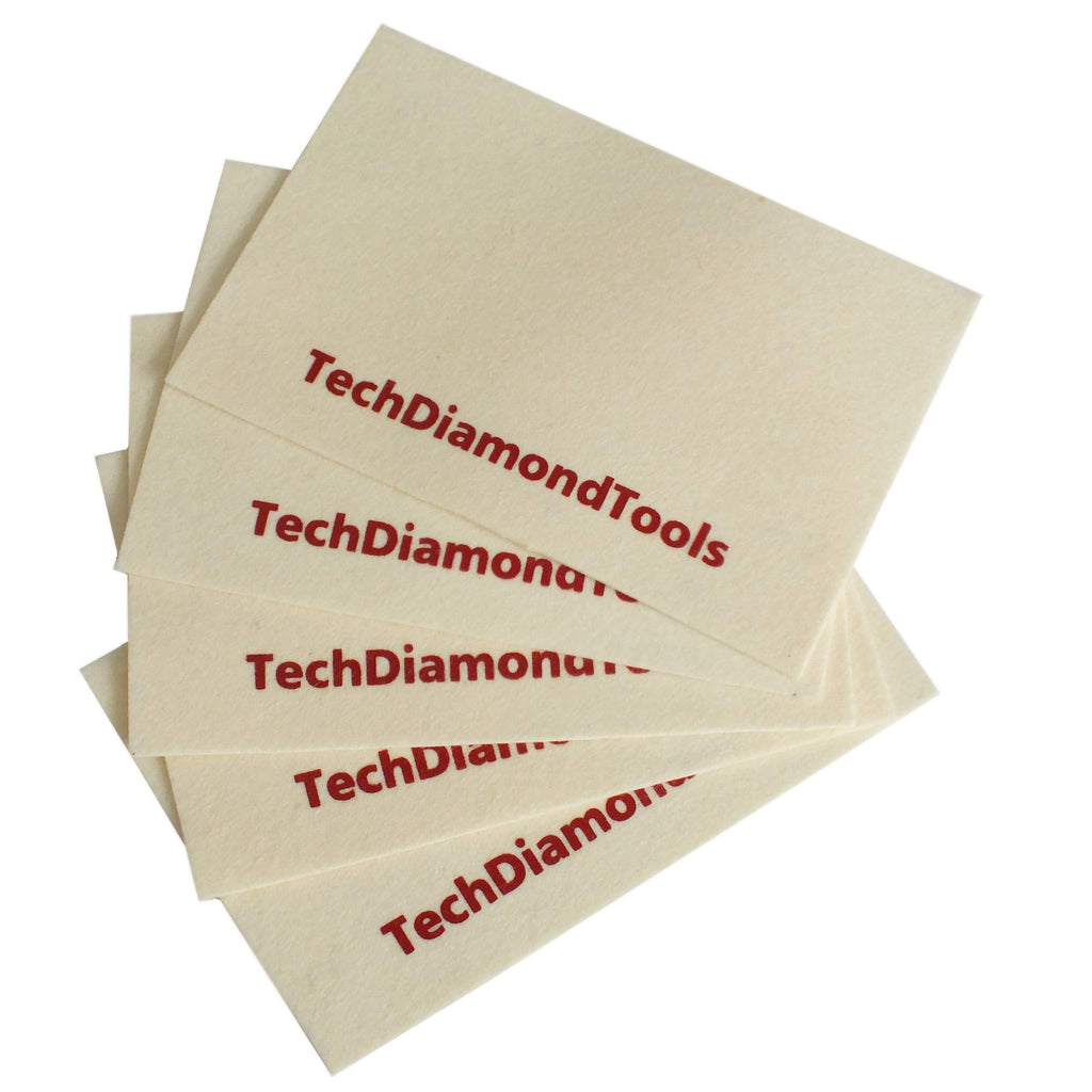  [AUSTRALIA] - A Set of 5 Wool Cloths for Buffing or Polishing with TechDiamonTools Diamond Pastes