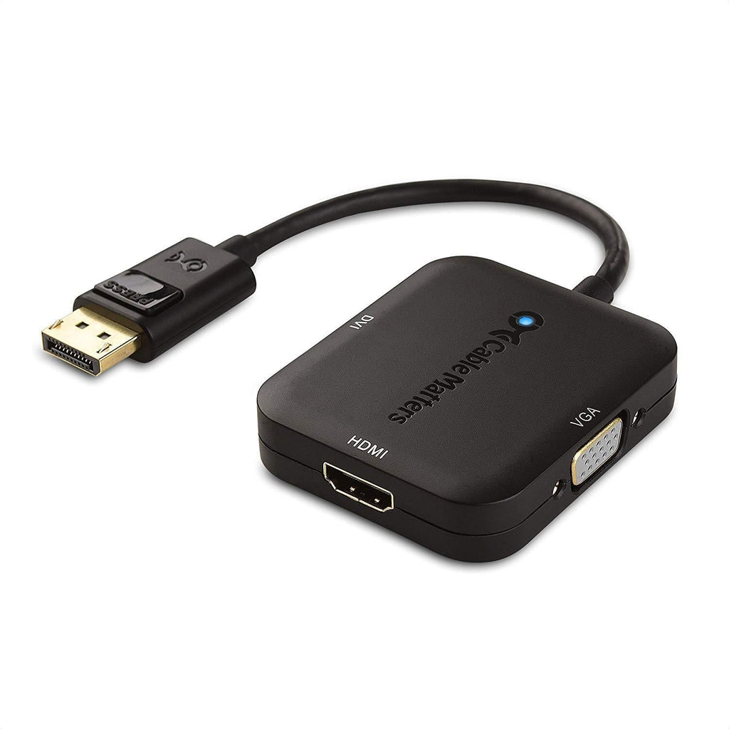 Cable Matters DisplayPort to HDMI Adapter with VGA and DVI 3-in-1 Adapter - Supporting 4K Resolution via HDMI - LeoForward Australia