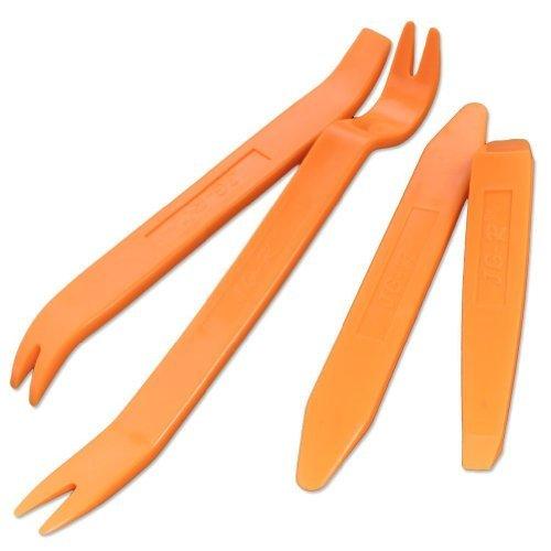  [AUSTRALIA] - KLTECH 4Pcs Auto Door Clip Panel Trim Removal Tool Kits for Car Dash Radio Audio Installer Pry Tool