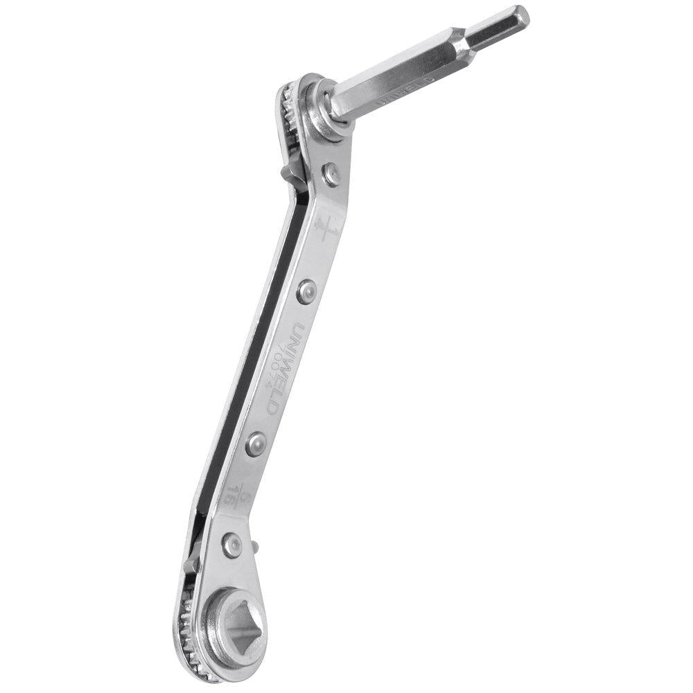  [AUSTRALIA] - Uniweld 70074 Reversible Offset Ratchet Wrench with DHVA Dual Hex Wrench Adaptor
