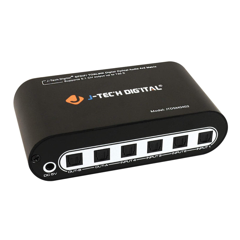  [AUSTRALIA] - Portta APET0402TP Premium Quality SPDIF TOSLINK Digital Optical Audio 4x2 Matrix