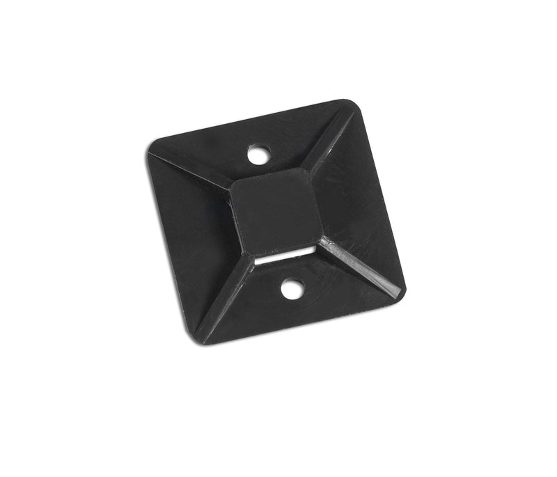  [AUSTRALIA] - Aviditi 1" x 1" Cable Tie Mounts, Black, Holds Up to .14" Width, Adhesive Backed, to Easily Secure Cables or Wires to Walls, Ceilings, etc. in Case of 100