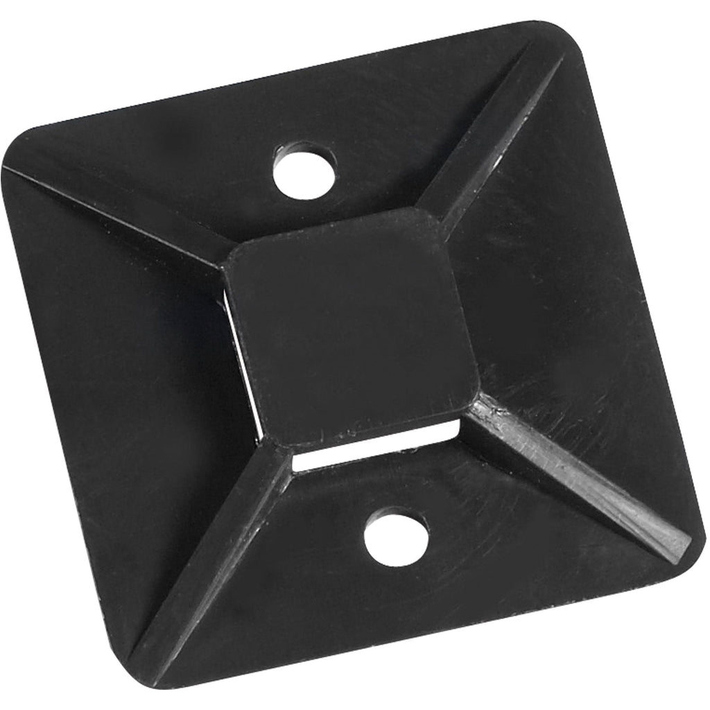  [AUSTRALIA] - Aviditi 3/4" x 3/4" Cable Tie Mounts, Black, Holds Up to .14" Width, Adhesive Backed, to Easily Secure Cables or Wires to Walls, Ceilings, etc. in Case of 100