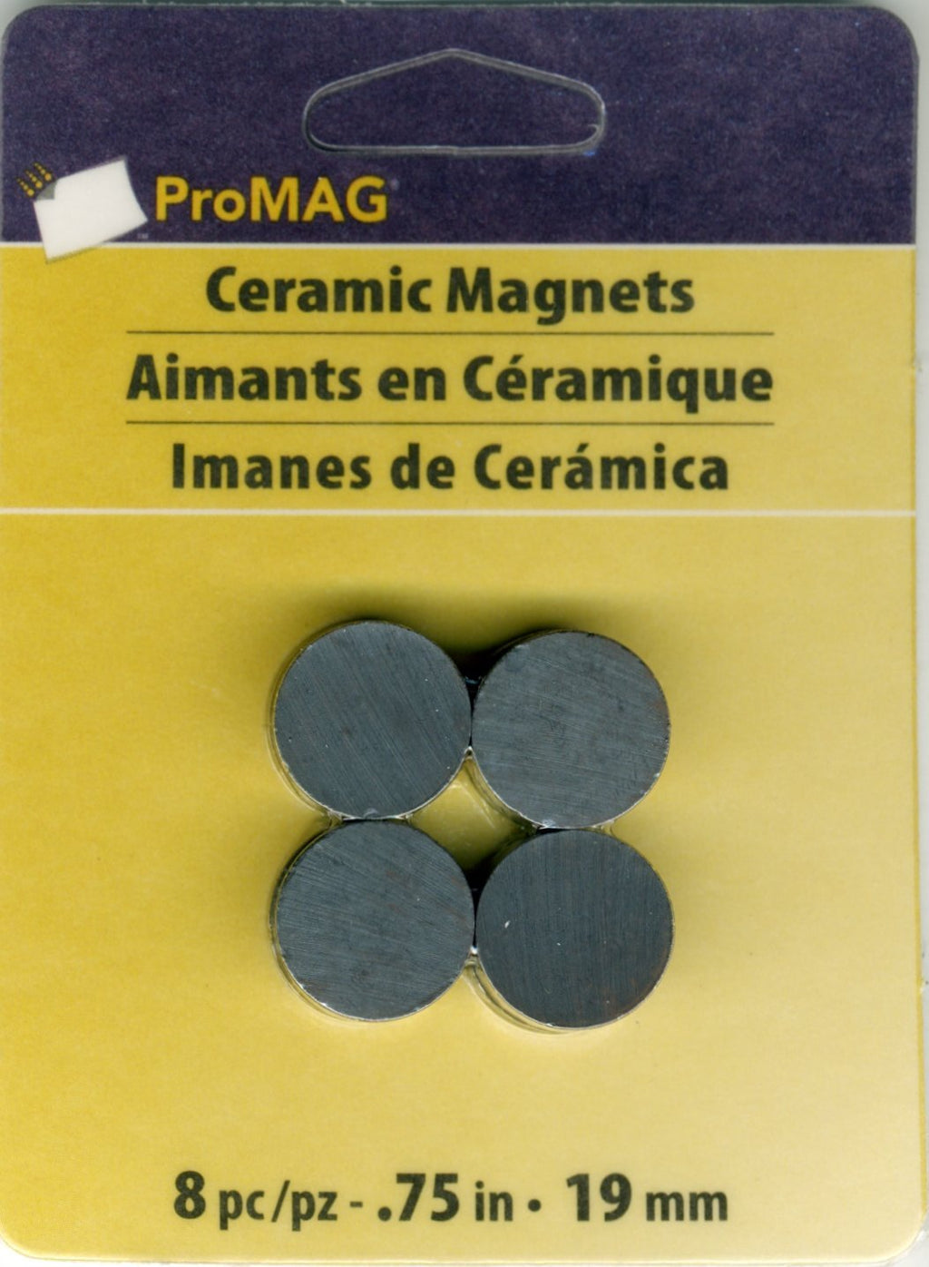ProMag AFG12507 Round Ceramic Magnet, 0.75-Inch, 8-Pack - LeoForward Australia