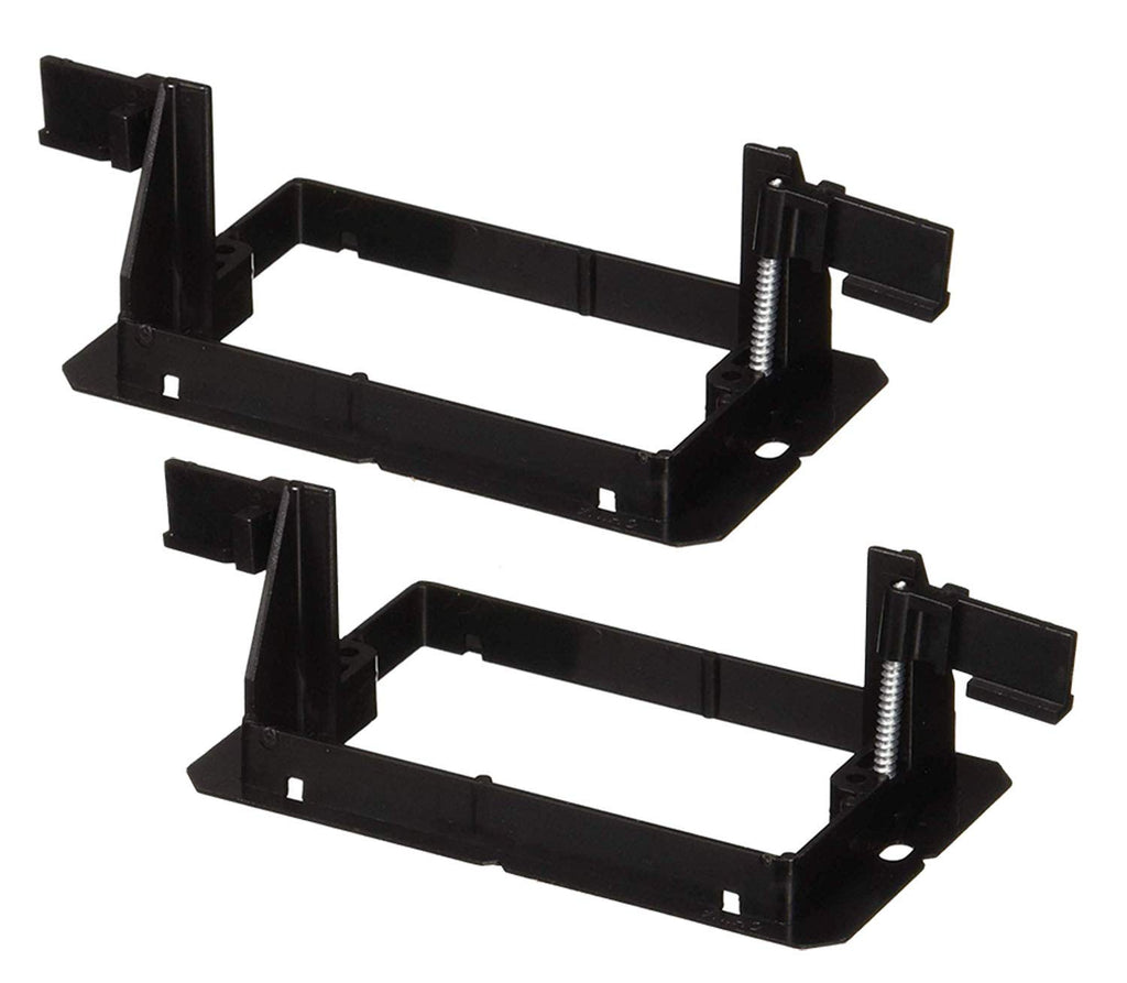  [AUSTRALIA] - iMBAPrice LV1-2PK Single Gang (1-Gang) Low Voltage Mounting Bracket - Black (Pack of 2) 1 Gang (2 Pack)