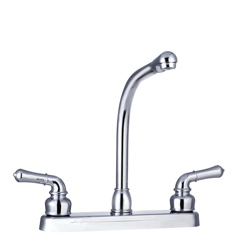  [AUSTRALIA] - Dura Faucet DF-PK210C-CP Hi-Rise RV Kitchen Faucet with Classical Levers (Chrome) Chrome Polished